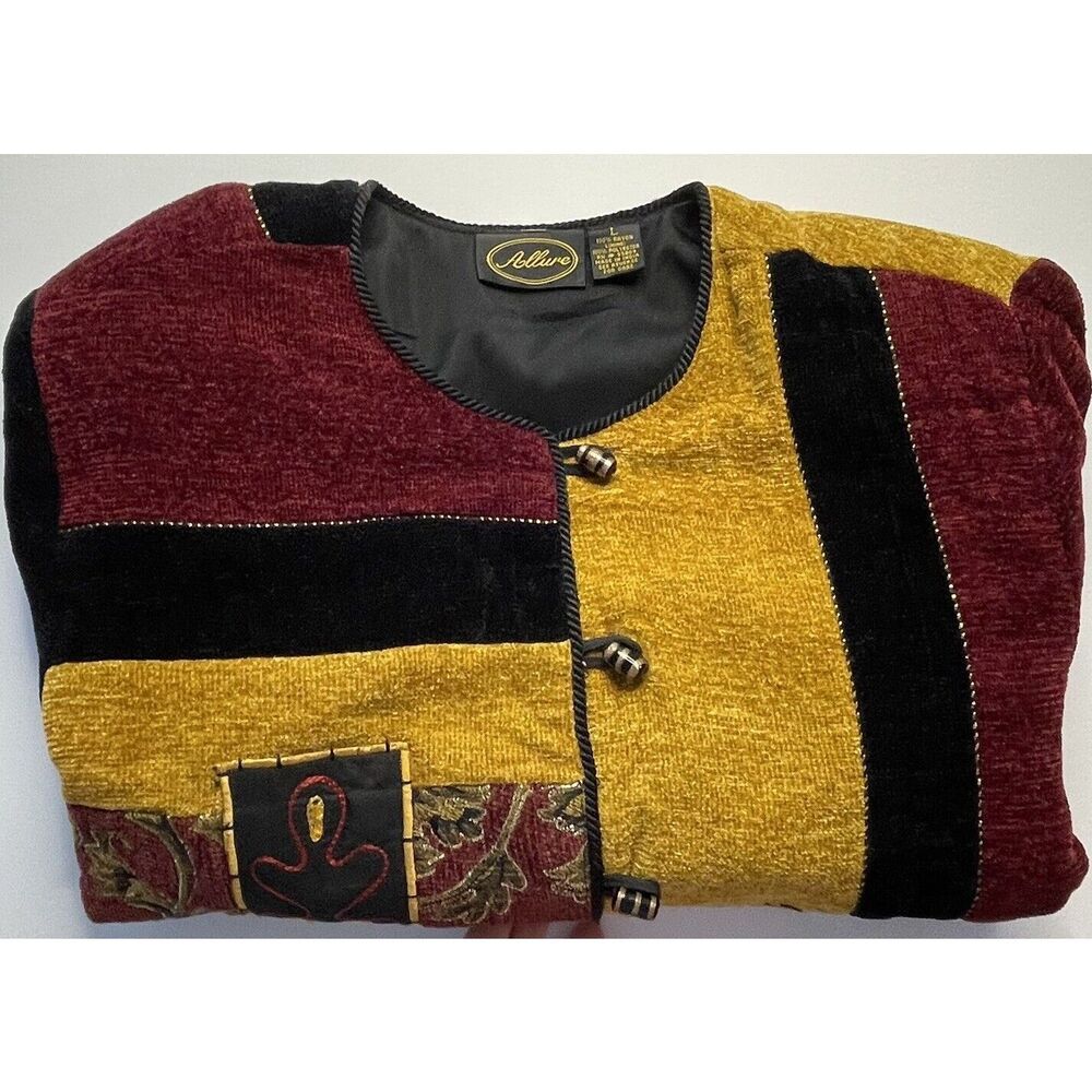 Vintage Allure Jacket Patchwork Wearable Art Togg… - image 1